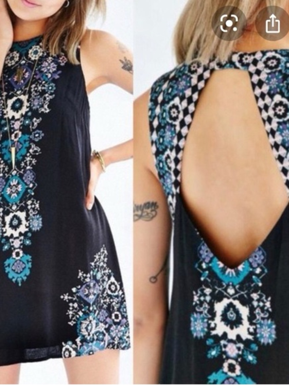 Urban Outfitters Ecote Black Shift Mini Dress